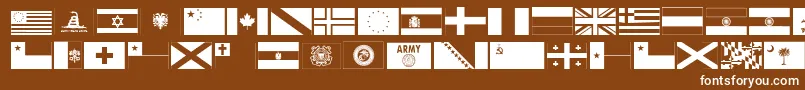フォントRyflag11 – 茶色の背景に白い文字