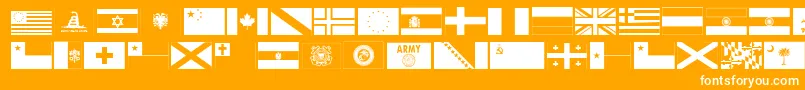 fuente Ryflag11 – Fuentes Blancas Sobre Fondo Naranja