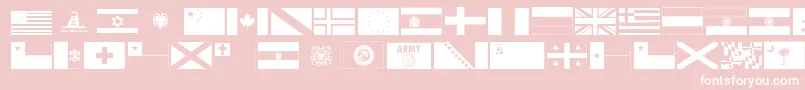 Ryflag11 Font – White Fonts on Pink Background