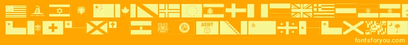 Ryflag11 Font – Yellow Fonts on Orange Background