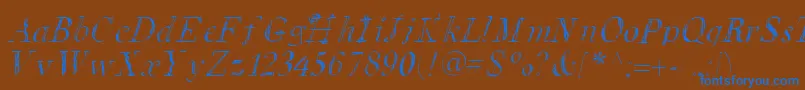 Letsdobrunch Font – Blue Fonts on Brown Background