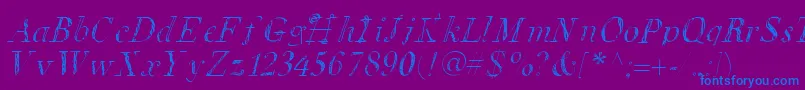 Letsdobrunch Font – Blue Fonts on Purple Background