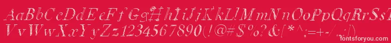 Letsdobrunch Font – Pink Fonts on Red Background