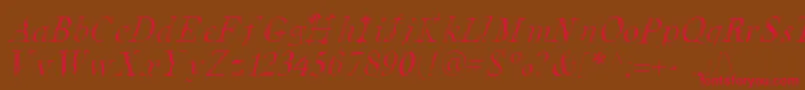 Letsdobrunch Font – Red Fonts on Brown Background