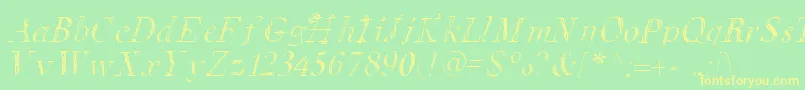 Letsdobrunch Font – Yellow Fonts on Green Background