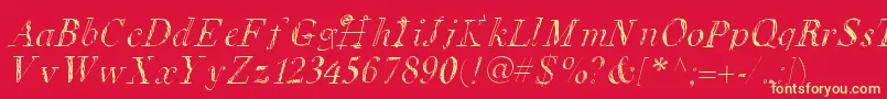 Letsdobrunch Font – Yellow Fonts on Red Background