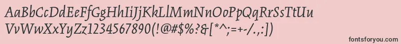 KinesisstdItalic Font – Black Fonts on Pink Background