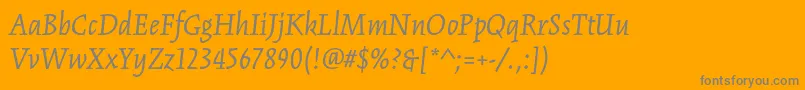 KinesisstdItalic Font – Gray Fonts on Orange Background