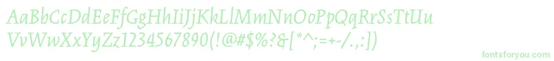 KinesisstdItalic Font – Green Fonts on White Background