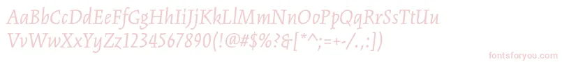 KinesisstdItalic Font – Pink Fonts on White Background