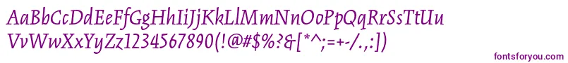 KinesisstdItalic Font – Purple Fonts on White Background