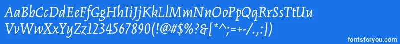 KinesisstdItalic Font – White Fonts on Blue Background