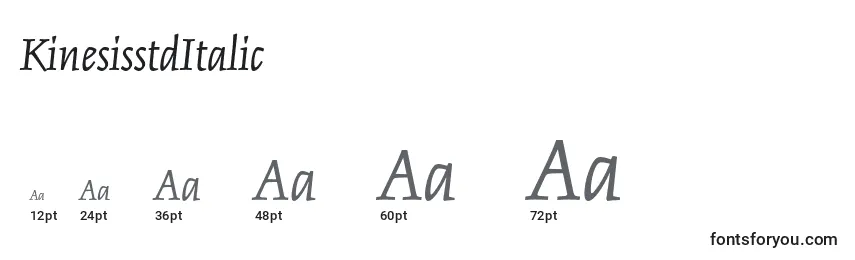 Размеры шрифта KinesisstdItalic