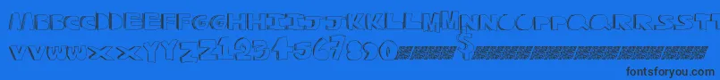 Qualitycontrol Font – Black Fonts on Blue Background