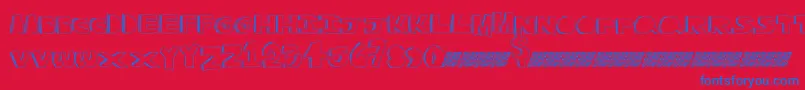 フォントQualitycontrol – 赤い背景に青い文字