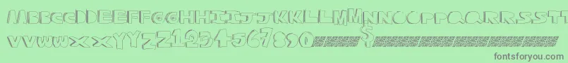 Qualitycontrol Font – Gray Fonts on Green Background