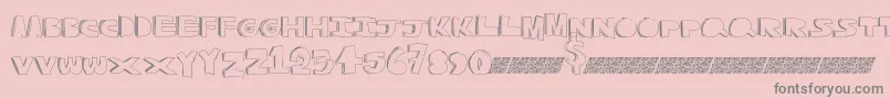 Weitere Informationen zur Qualitycontrol-Schriftart Qualitycontrol-Schriftart – Graue Schriften auf rosa Hintergrund