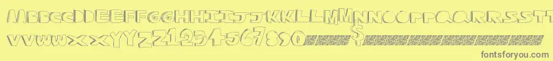 Qualitycontrol Font – Gray Fonts on Yellow Background