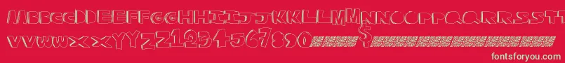 Qualitycontrol Font – Green Fonts on Red Background