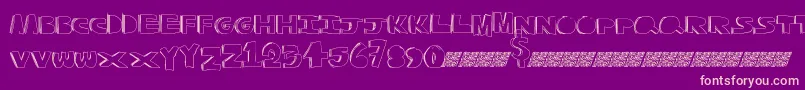 Qualitycontrol Font – Pink Fonts on Purple Background