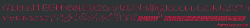 Qualitycontrol Font – Red Fonts on Black Background