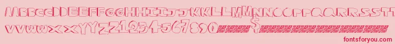 Qualitycontrol Font – Red Fonts on Pink Background