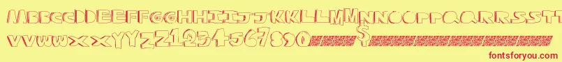 Qualitycontrol Font – Red Fonts on Yellow Background