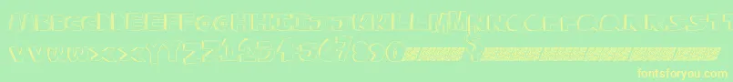Qualitycontrol Font – Yellow Fonts on Green Background
