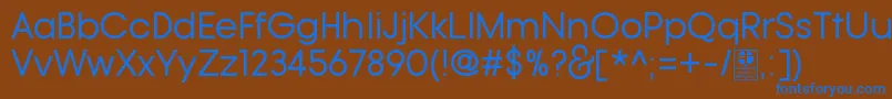 Шрифт TypoGotikaRegularDemo – синие шрифты на коричневом фоне