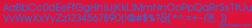 TypoGotikaRegularDemo Font – Blue Fonts on Red Background