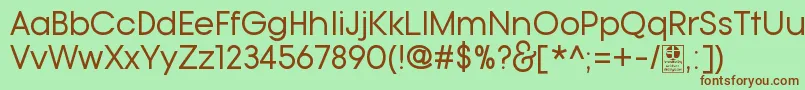 TypoGotikaRegularDemo Font – Brown Fonts on Green Background