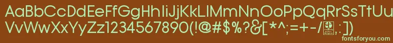 TypoGotikaRegularDemo Font – Green Fonts on Brown Background