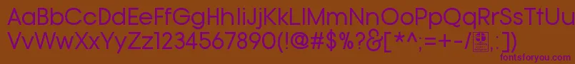 TypoGotikaRegularDemo Font – Purple Fonts on Brown Background