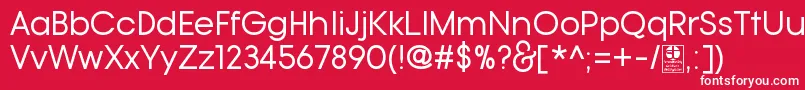 TypoGotikaRegularDemo Font – White Fonts on Red Background