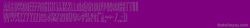 Strangerdanger3D-Schriftart – Graue Schriften auf violettem Hintergrund