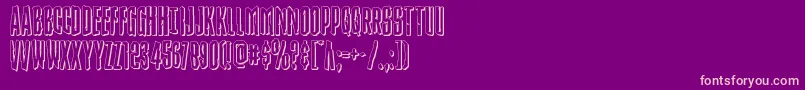 Strangerdanger3D-Schriftart – Rosa Schriften auf violettem Hintergrund