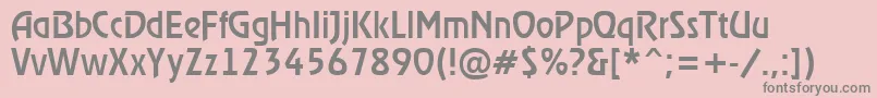 フォントRewindermediumRegular – ピンクの背景に灰色の文字