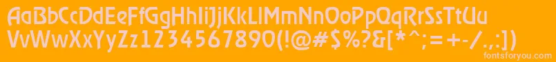 RewindermediumRegular Font – Pink Fonts on Orange Background
