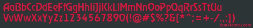 フォントRewindermediumRegular – 黒い背景に赤い文字