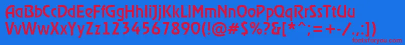 RewindermediumRegular Font – Red Fonts on Blue Background