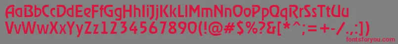 RewindermediumRegular Font – Red Fonts on Gray Background