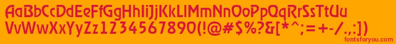 RewindermediumRegular Font – Red Fonts on Orange Background