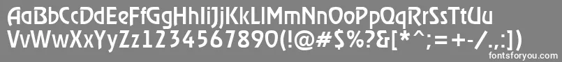フォントRewindermediumRegular – 灰色の背景に白い文字
