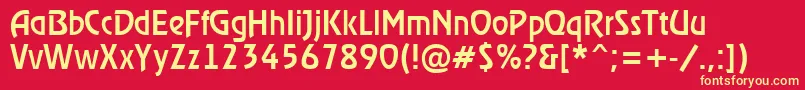 RewindermediumRegular Font – Yellow Fonts on Red Background
