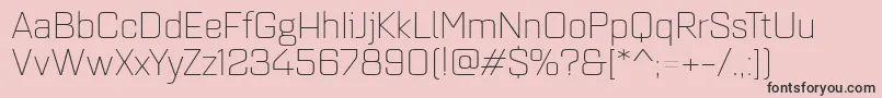 Quarcaextlight Font – Black Fonts on Pink Background