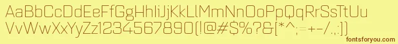 Quarcaextlight Font – Brown Fonts on Yellow Background
