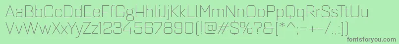 Quarcaextlight Font – Gray Fonts on Green Background