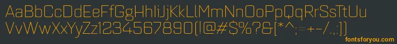 Quarcaextlight Font – Orange Fonts on Black Background
