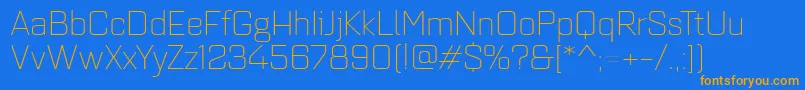 Quarcaextlight Font – Orange Fonts on Blue Background