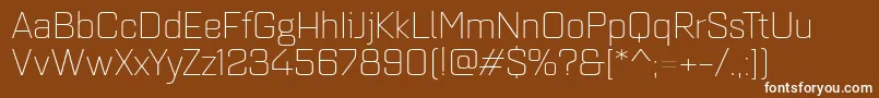 Quarcaextlight Font – White Fonts on Brown Background